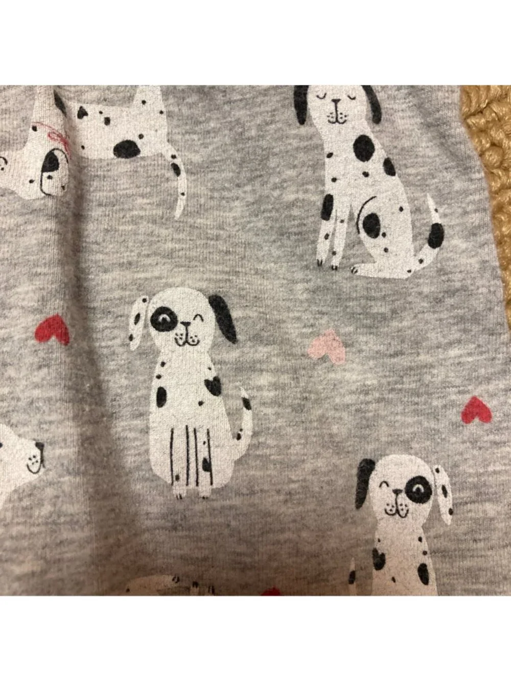 Carter's Leggings Pants Toddler 18m Dalmatians Dogs Gray White